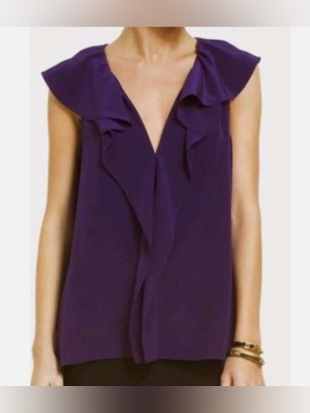 BCBG Max Azria Drea Silk Blouse Size Small